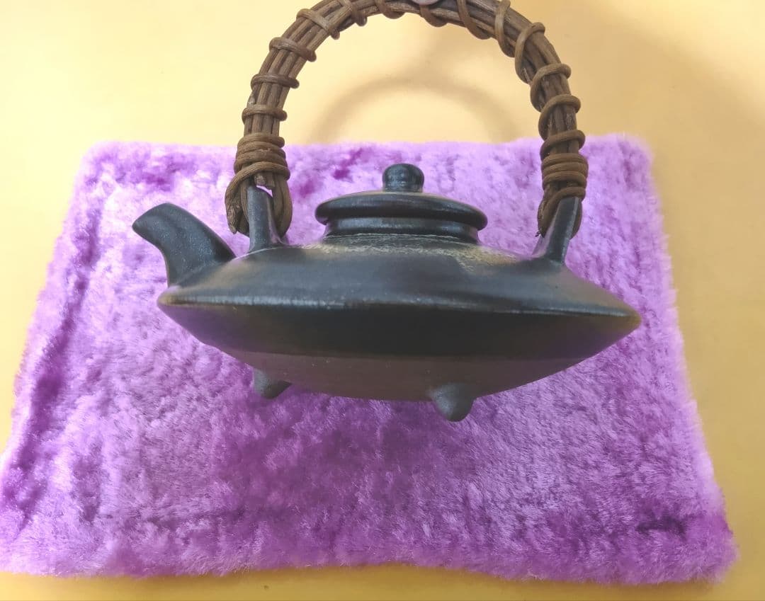 骨董品 薩摩焼 黒薩摩 日置南洲窯 黒千代香 土瓶蒸し 南洲ぢょか 黒ぢょか