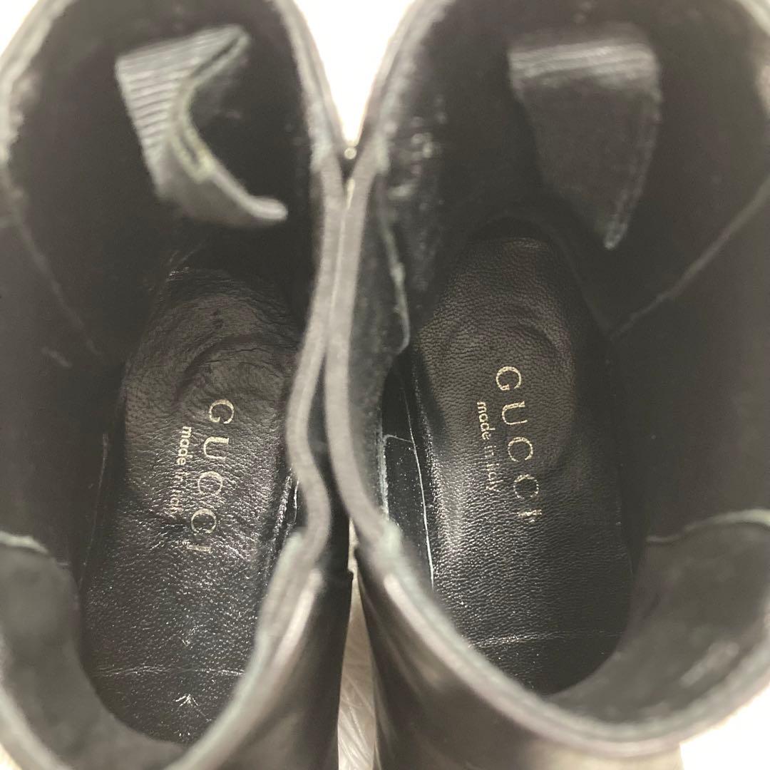 GUCCI グッチ　シェリーライン　サイドゴアブーツ　ブラック　36