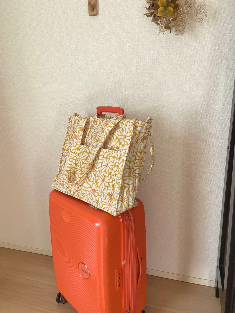 【ERINApage】インド綿2wayトートバッグ　大容量バッグ