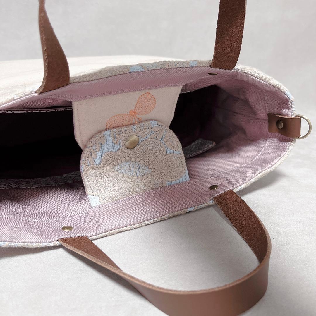 ハンドメイド　ミナペルホネン　きりかえトートバッグ⑅︎◡̈︎* Sサイズ