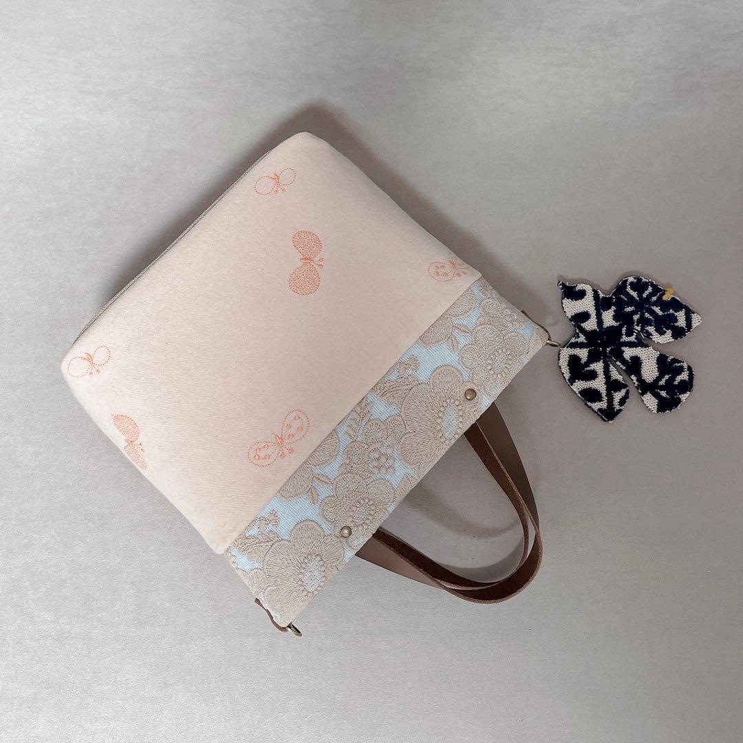 ハンドメイド　ミナペルホネン　きりかえトートバッグ⑅︎◡̈︎* Sサイズ