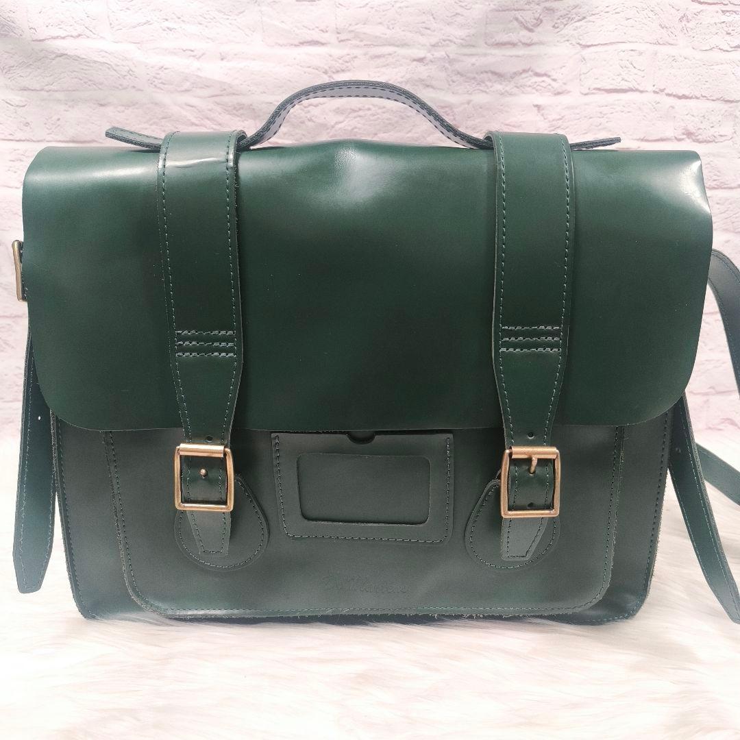 【虚々様】ドクターマーチン　サッチェルバッグ　15インチ　グリーン