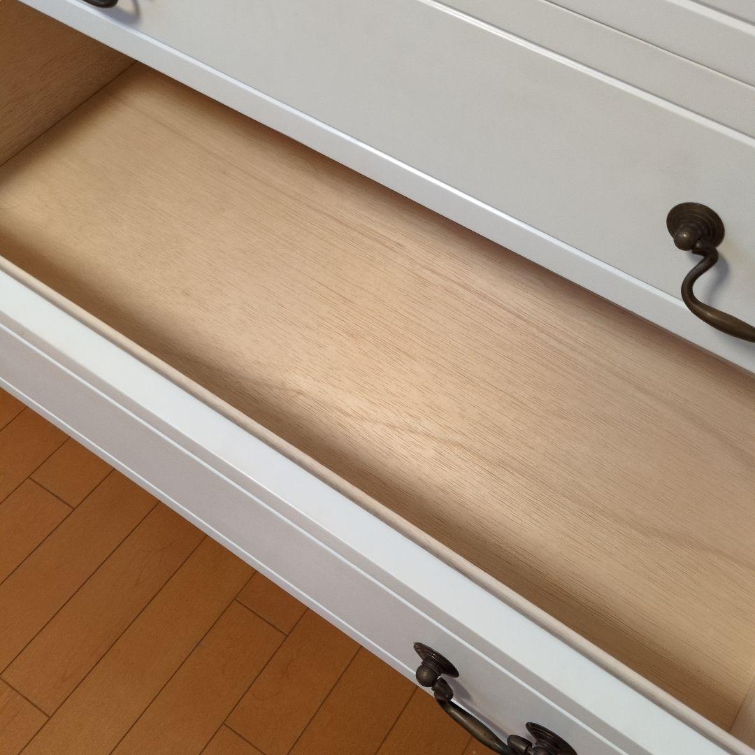 ホワイト木製チェスト 5段 ③