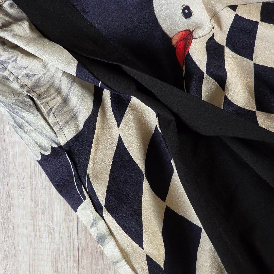 重宗玉緒 コラボ ワンピース 着物 鳩 冬 和装 和服 カジュアル 現代和装　袷