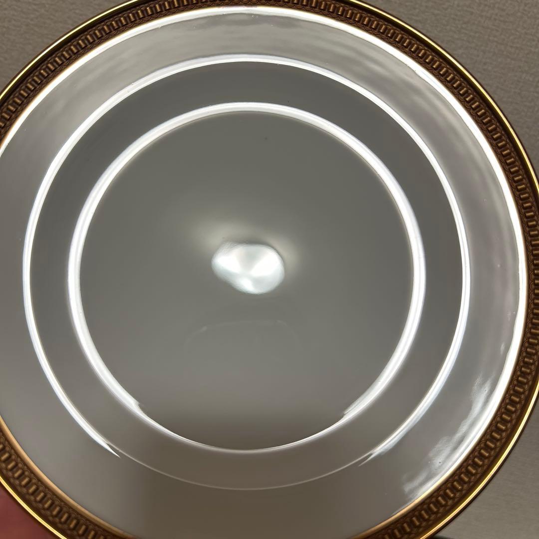 大倉陶園　クラウンエンボス　デザートプレート　20.5cm 金彩金蝕