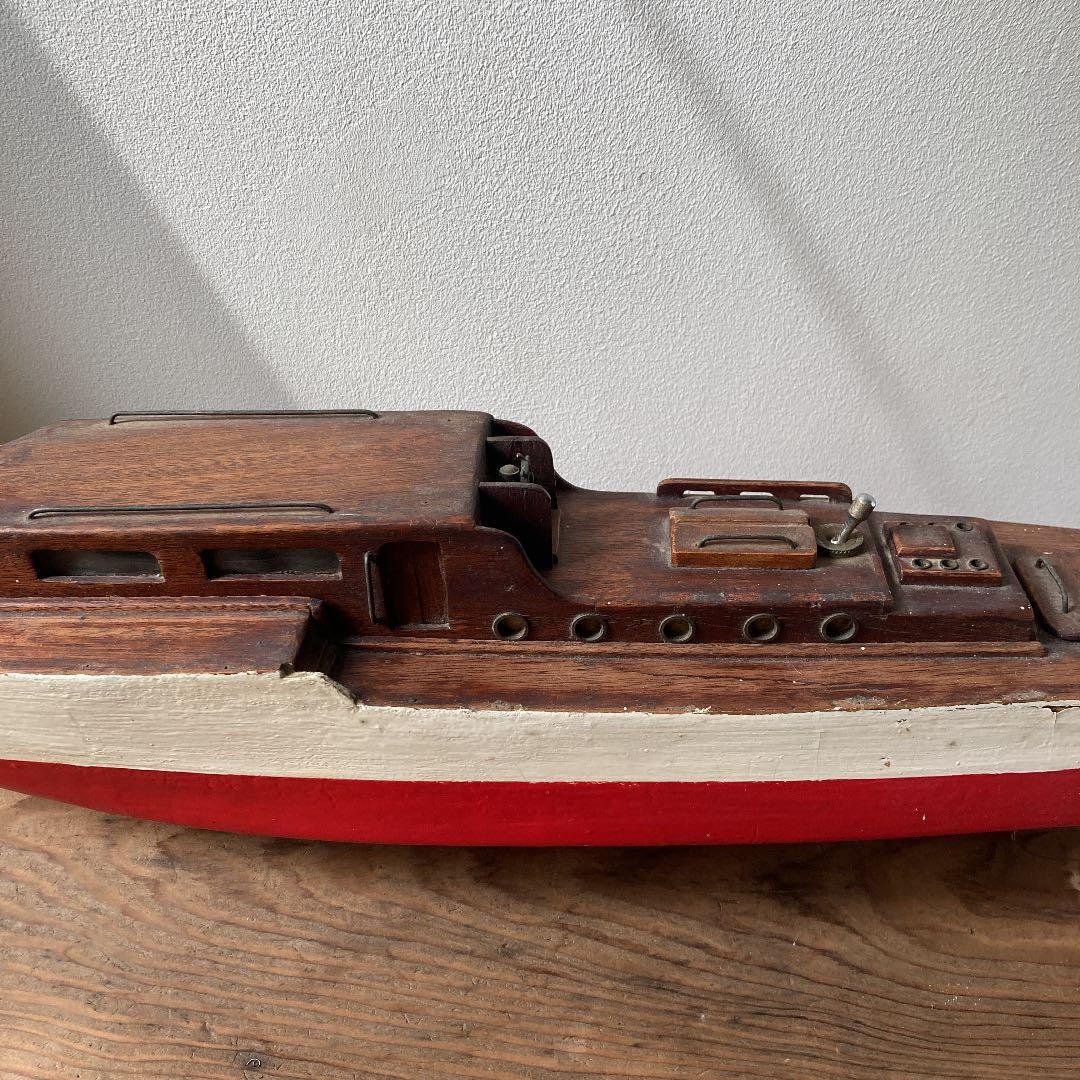 フランス製1940-50年代ハンドメイドビンテージシップボート　船　模型