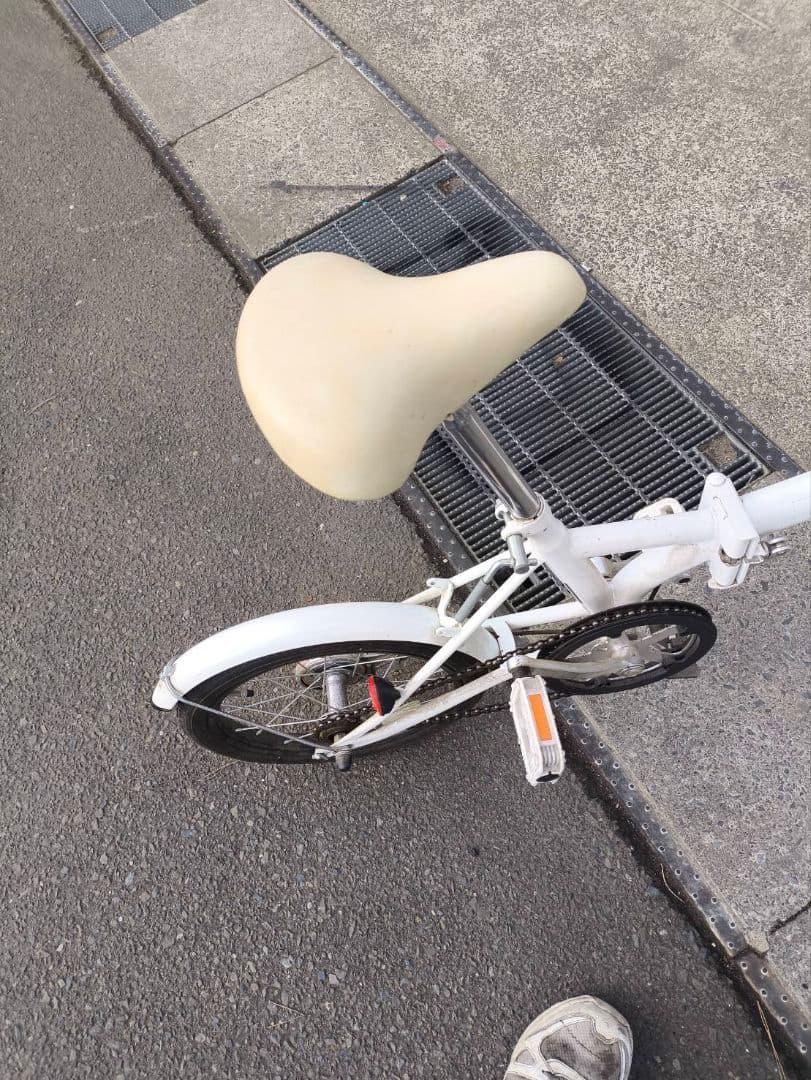 激レア ソフトバンク お父さん 折りたたみ自転車 ホワイト