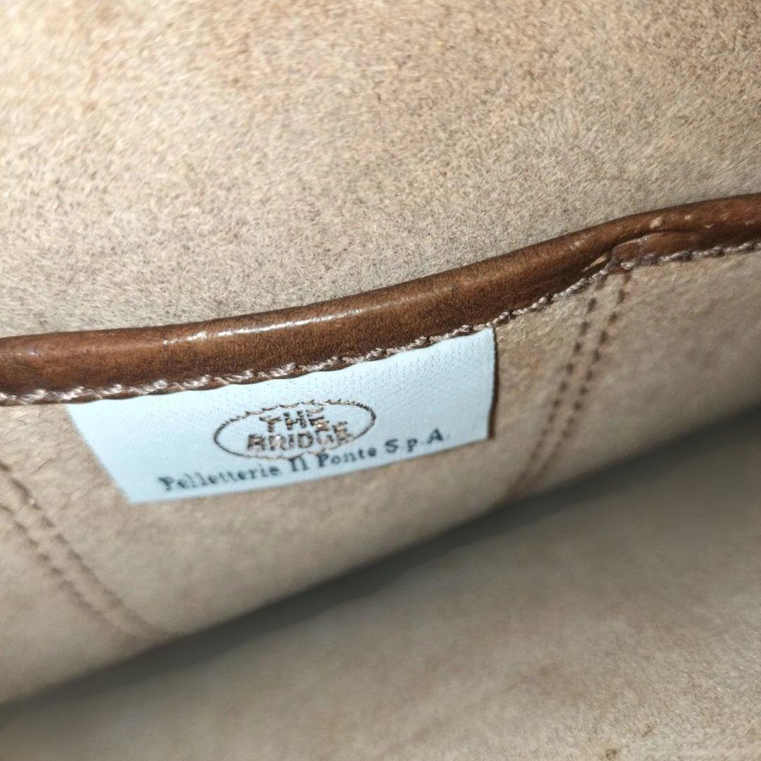 the bridge　レザー　高級感　　ブラウン　金具