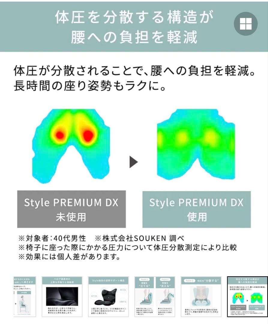 極美品Style PREMIUM DX 最上位モデル骨盤・姿勢矯正クッション