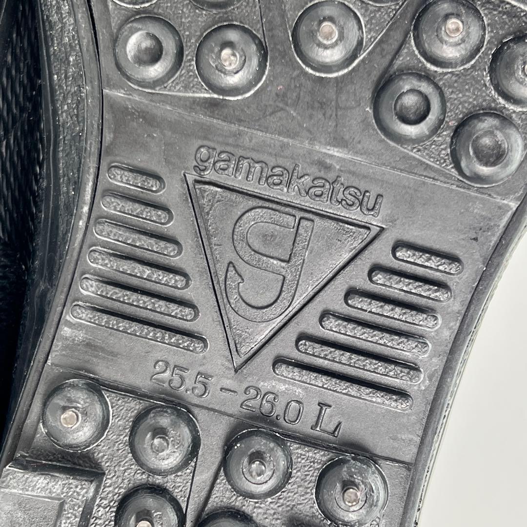 【美品】がまかつ　フェルトスパイクブーツ　グレー×ブラック Lサイズ