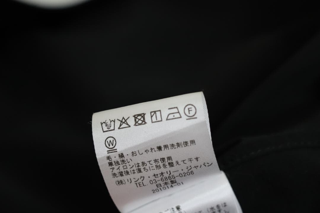 theory luxe 21AW ウォッシャブル モッズコート　ブラック