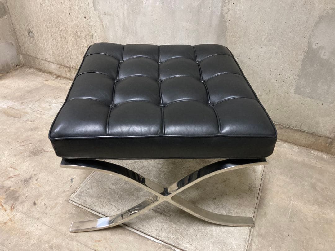 定価80万？Knoll バルセロナ スツール チェア オットマン 黒