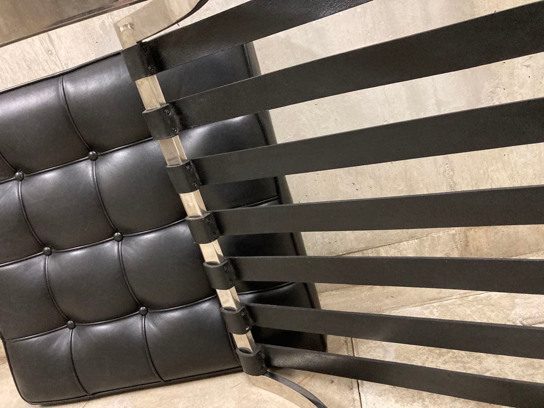 定価80万？Knoll バルセロナ スツール チェア オットマン 黒