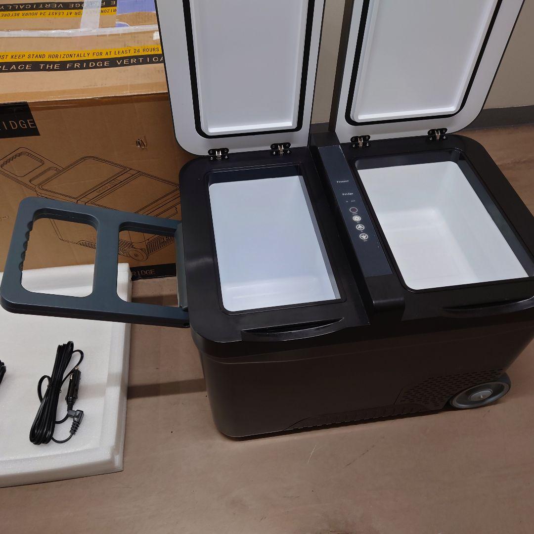 ポータブル冷凍冷蔵庫 2室35L DC 12V/24V コンプレッサー式 車載