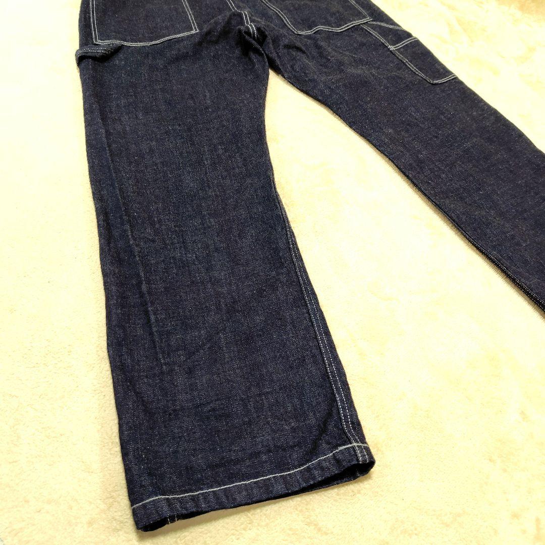 【美品】児島ジーンズ 濃紺 デニム つなぎ オーバーオール XL 日本製