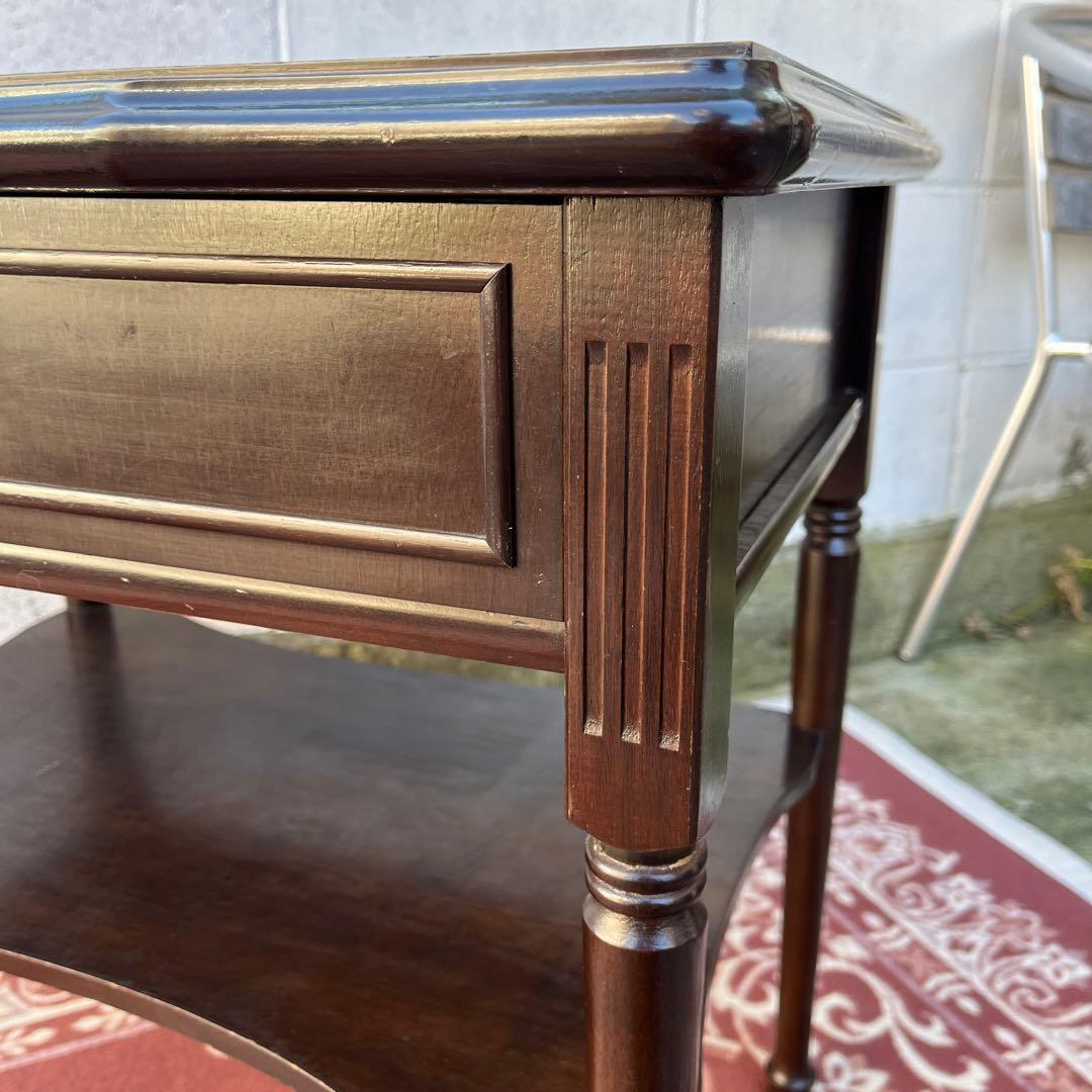 古家具ビンテージ品◾️起立木工 天板フェルト張り ディスプレイ台 飾り台 テーブル