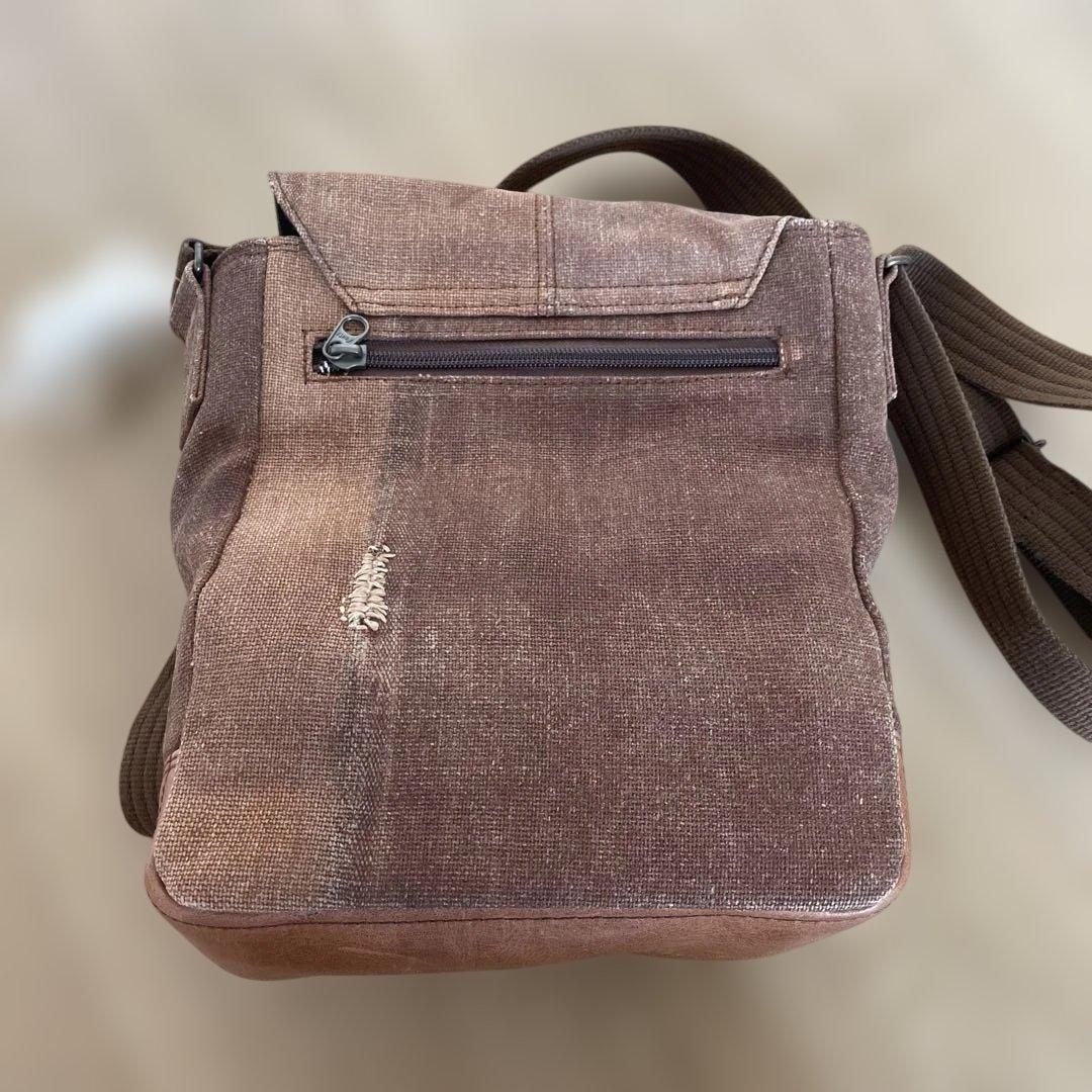 酒袋　柿渋染め　ショルダーバッグ