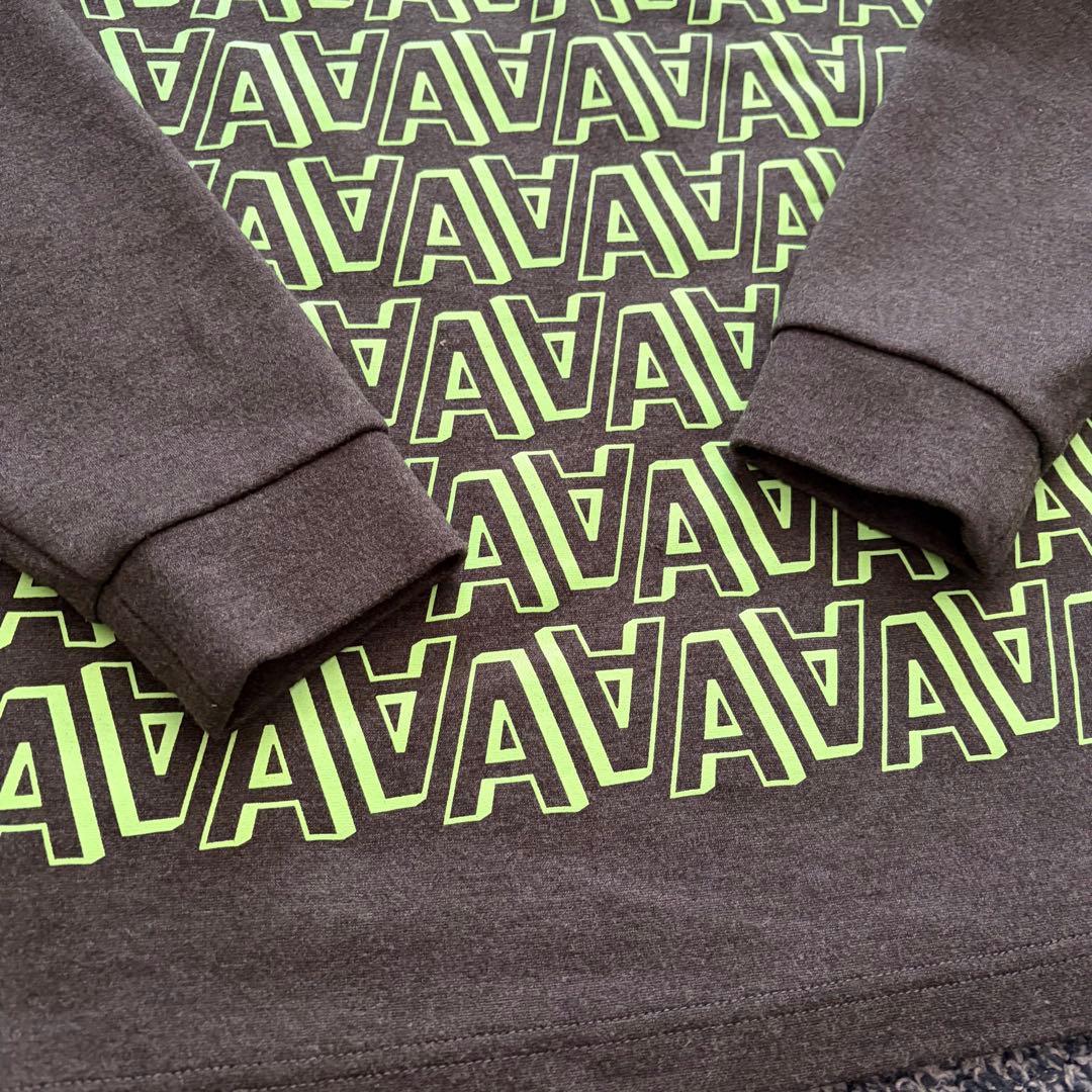 アルチビオ　総柄　モックネック　ハイネック　ゴルフウェア　グレー×グリーン　48