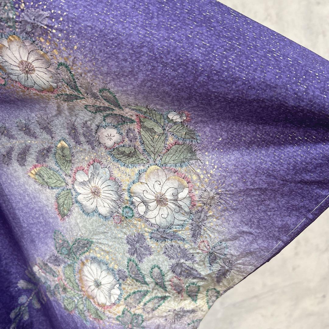 訪問着フルセット　大島紬　着物　正絹　究極のシャレ着　銀通し　辻ヶ花　未使用