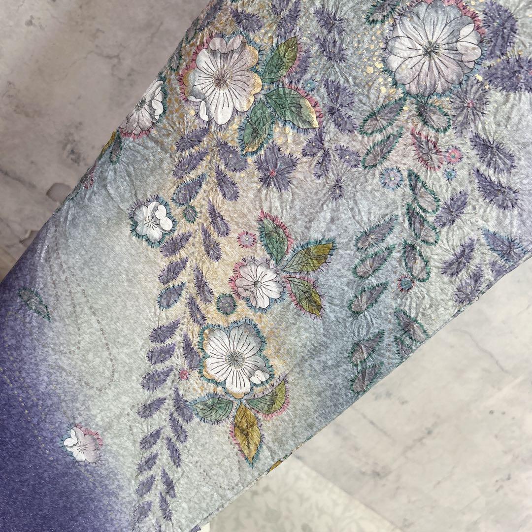 訪問着フルセット　大島紬　着物　正絹　究極のシャレ着　銀通し　辻ヶ花　未使用