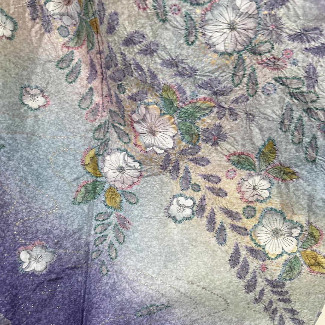 訪問着フルセット　大島紬　着物　正絹　究極のシャレ着　銀通し　辻ヶ花　未使用