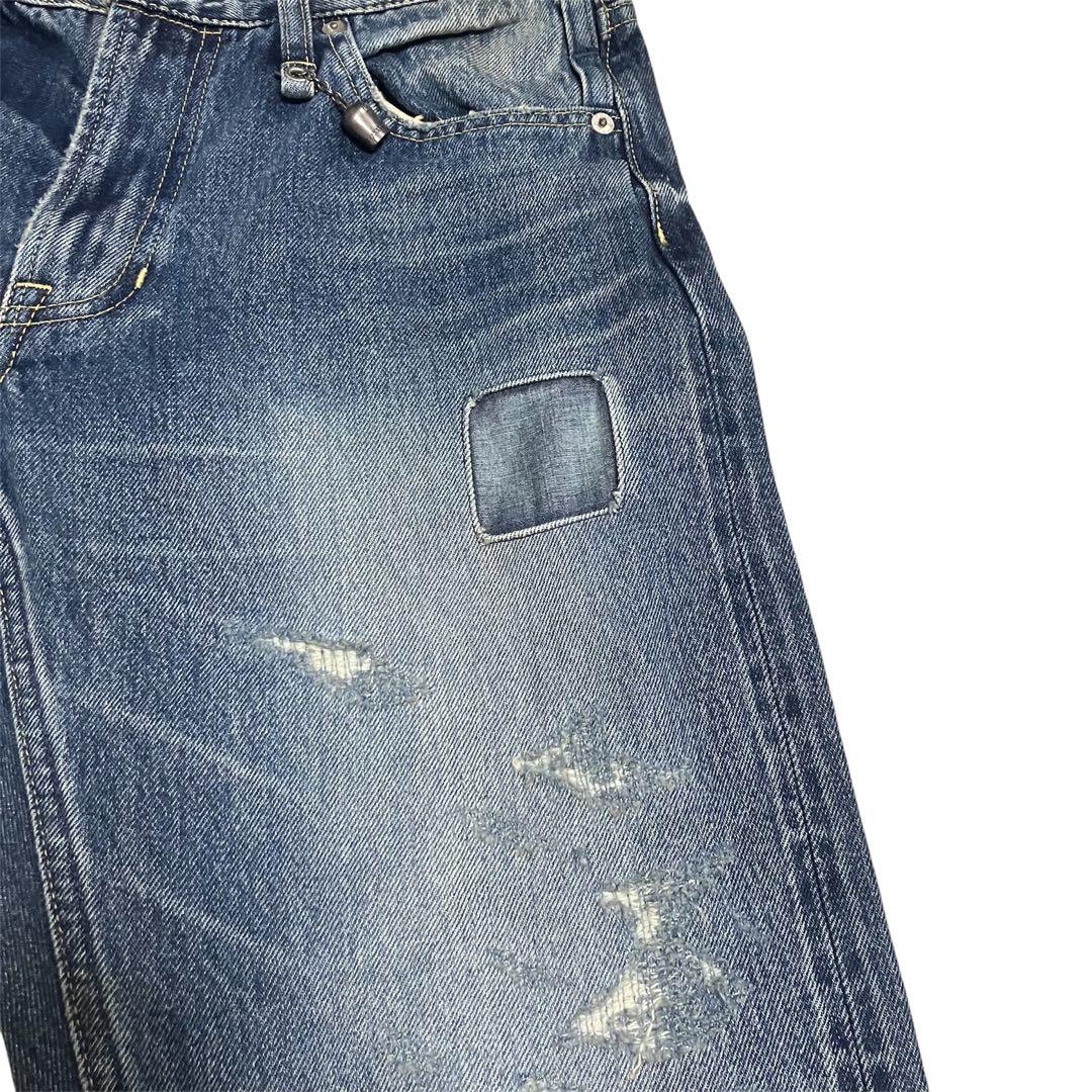 FDMTL ファンダメンタル 刺し子 加工デニム パンツ Fundamental