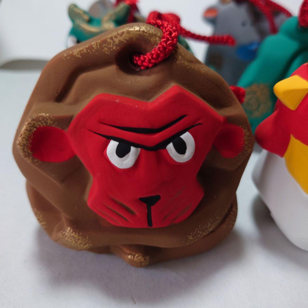 薬師窯　十二支　土鈴　干支　置物　12点セット　伝統工芸　郷土玩具