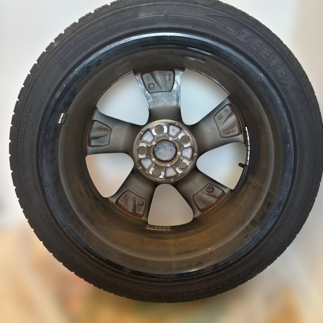 1本トヨタ220系クラウン18インチ純正ホイール タイヤ付き