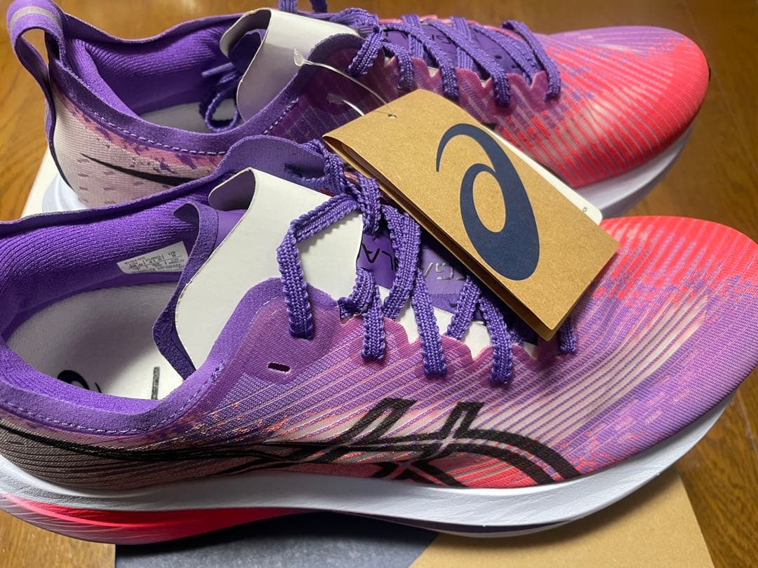 メガブラスト MEGABLAST ASICS ランニングシューズ 紫/オレンジ