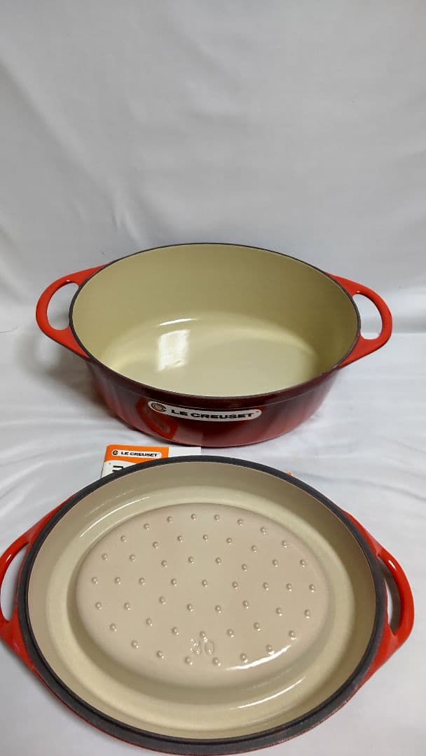 ルクルーゼ　クーザンス デュッフオーバル30㎝ チェリーレッド　幻の鍋