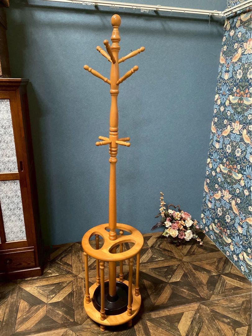 木製 傘立て ポールハンガー インテリア カントリー 玄関 ハンガーラック