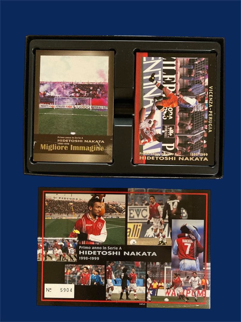 【まとめ売り22点】初期　Jリーグ　グッズ & 中田英寿カード2セット　当時物