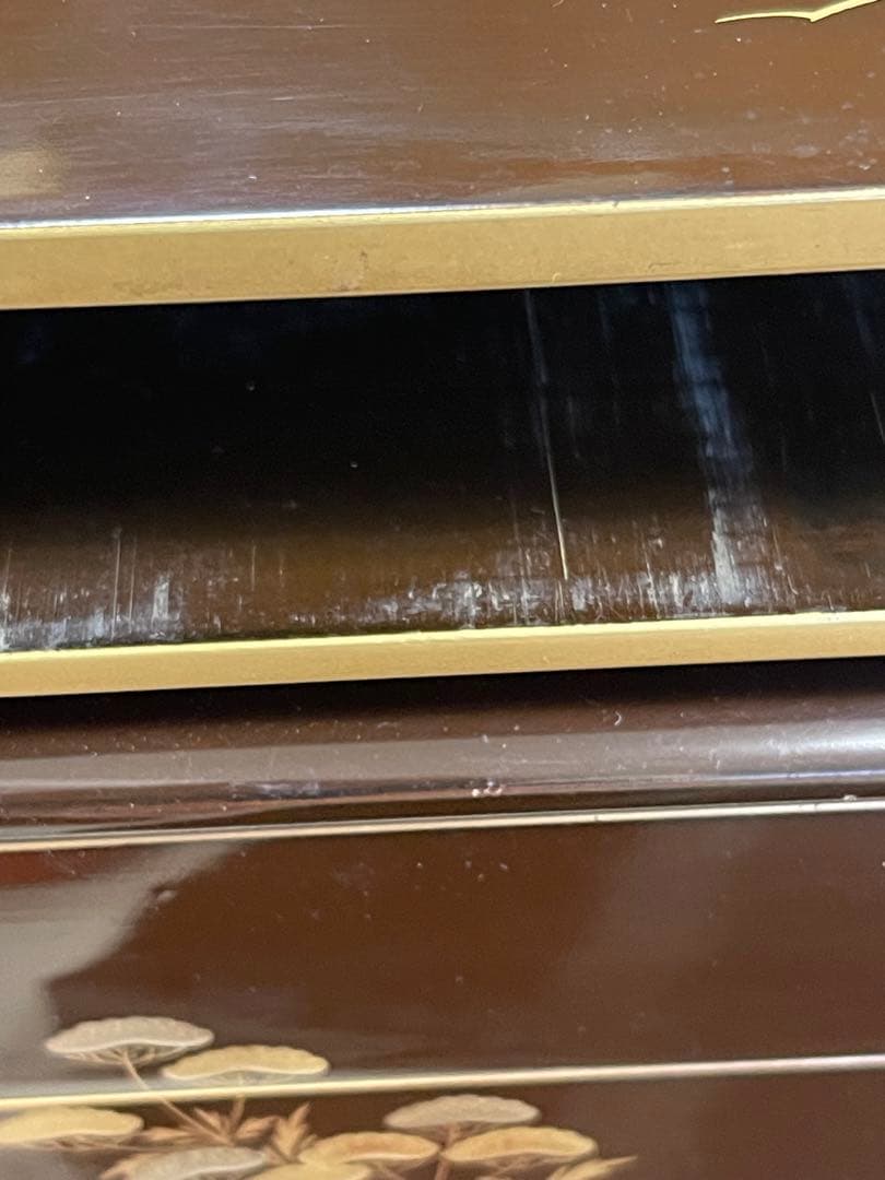 【茶道具】蒔絵野弁当　野点　弁当箱　花見重　年代物　漆器　金蒔絵　重箱