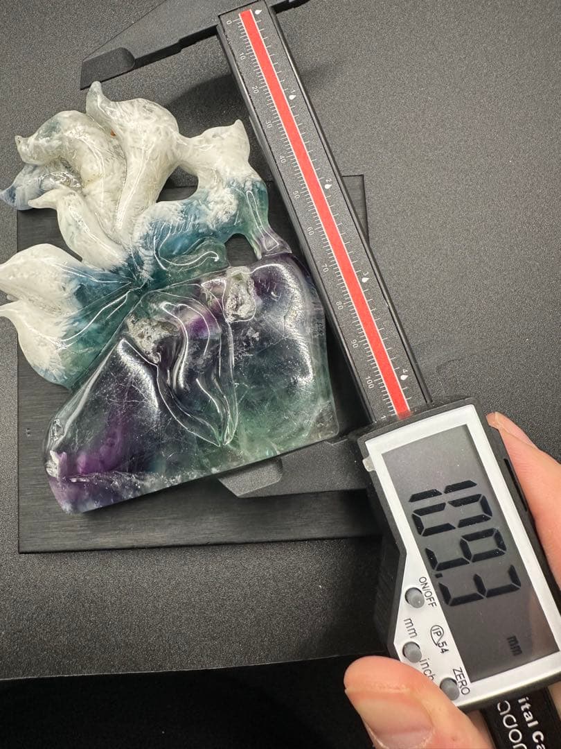 エンジェルフローライト九尾　置物