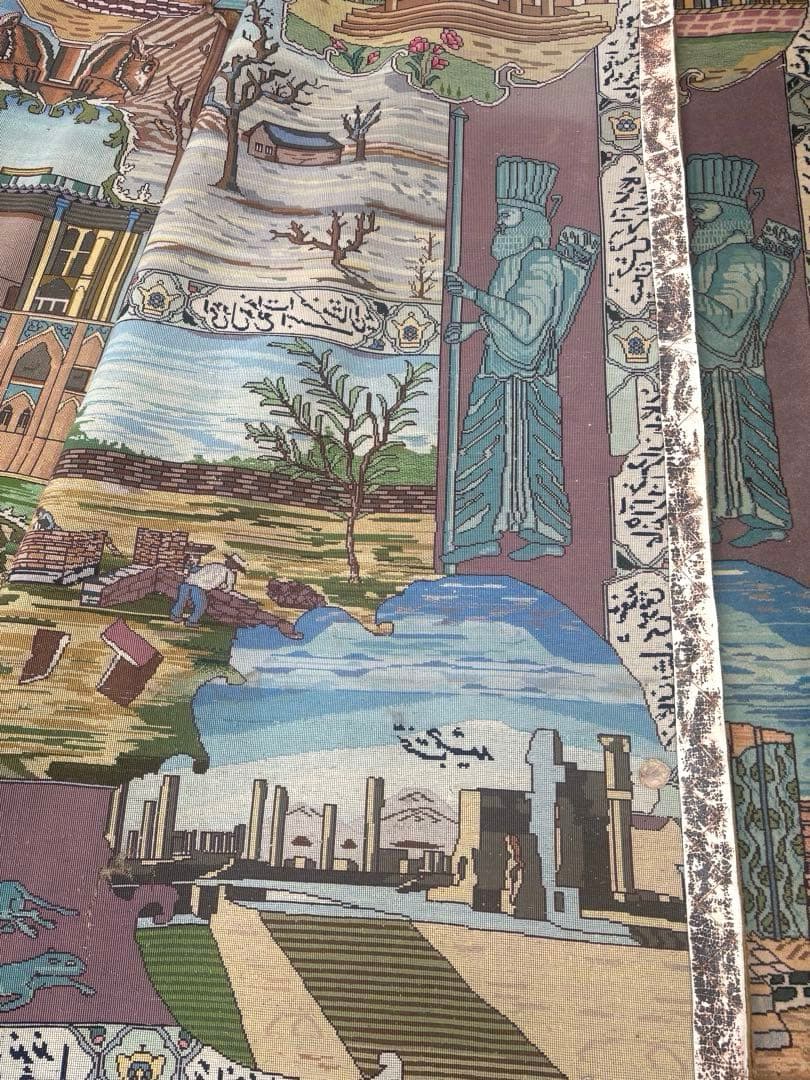 【レア柄・格安】ペルシャ絨毯　大判　手織り　パキスタン　タブリーズ