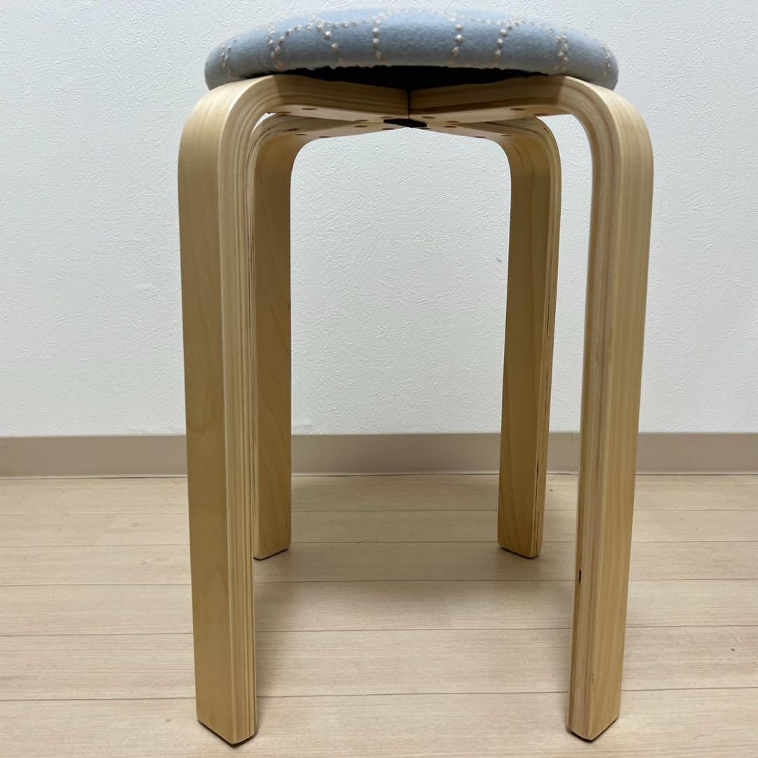 ミナペルホネン スツール タンバリン 丸椅子 【ライトグレー/ネイビー】 チェア