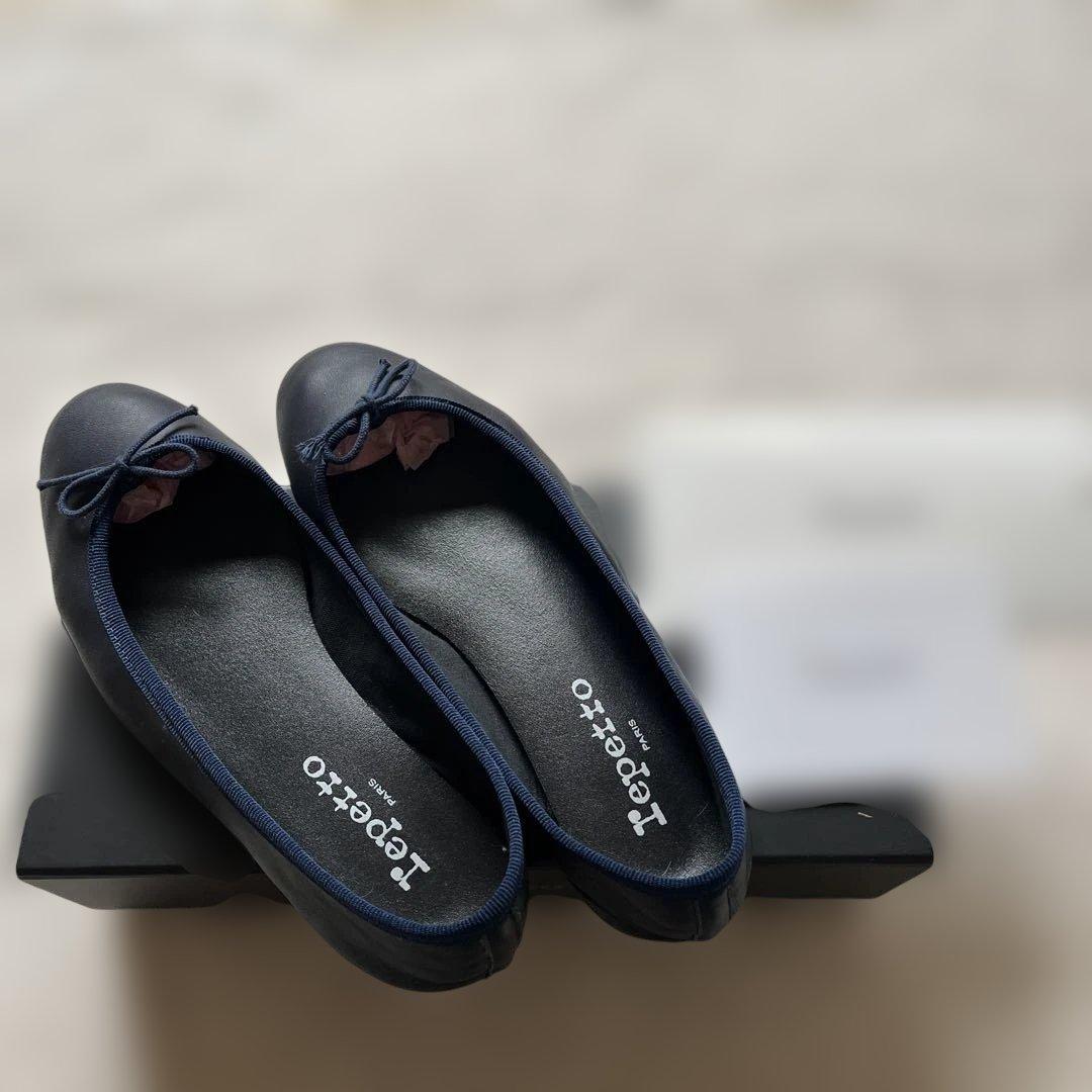 repetto ネイビー バレエシューズ