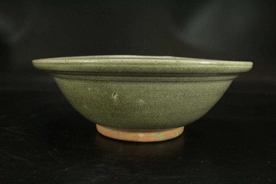 中国美術 青磁 鉢 古美術(ZE733)