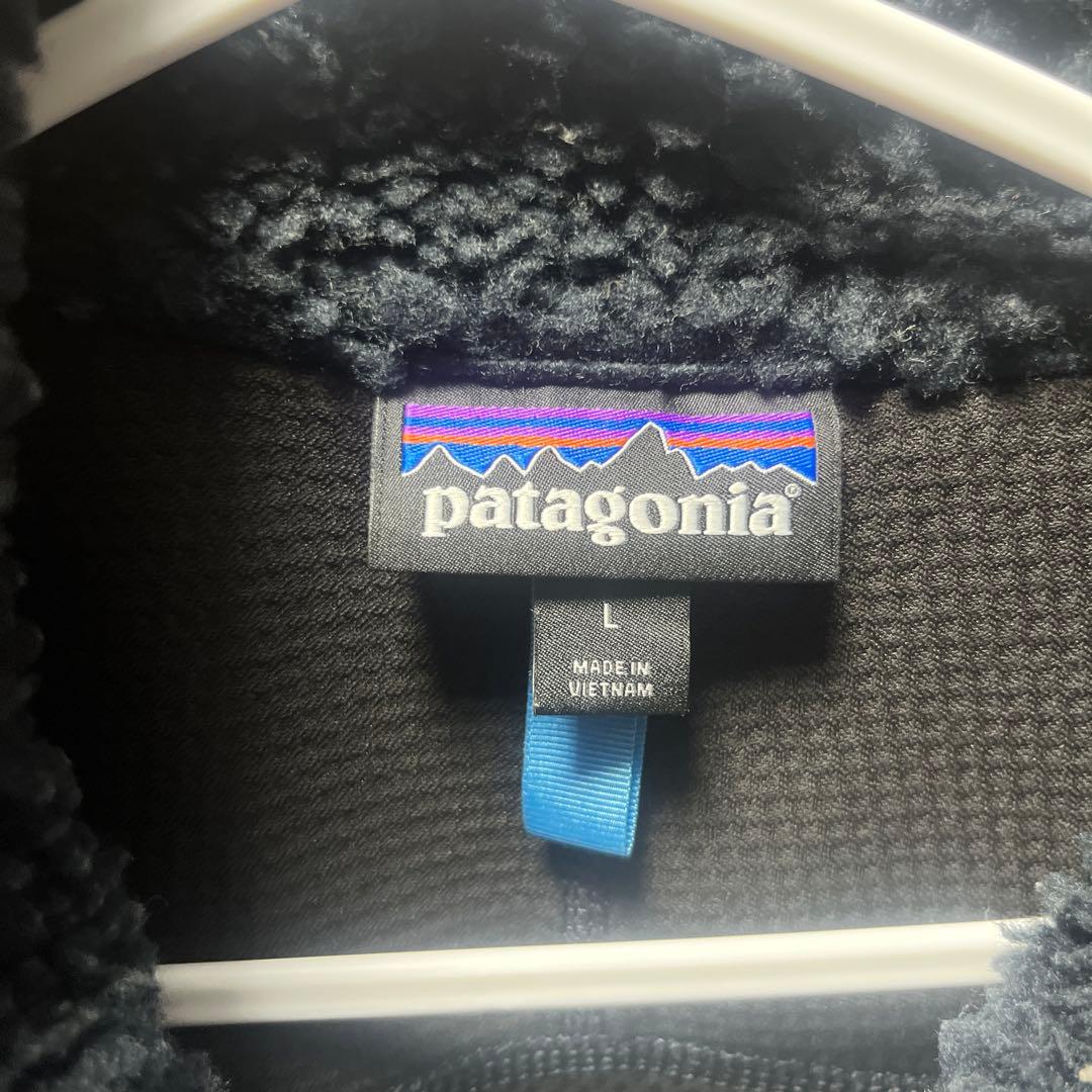 patagonia フリース ベスト L 黒
