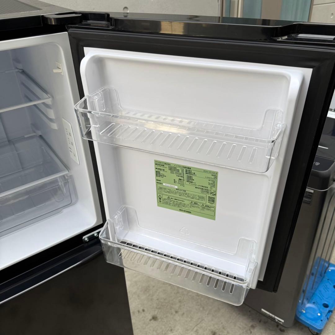 131⭐️2024.23年製★アイリス冷蔵庫ハイアール洗濯機ブラック黒　家電セット