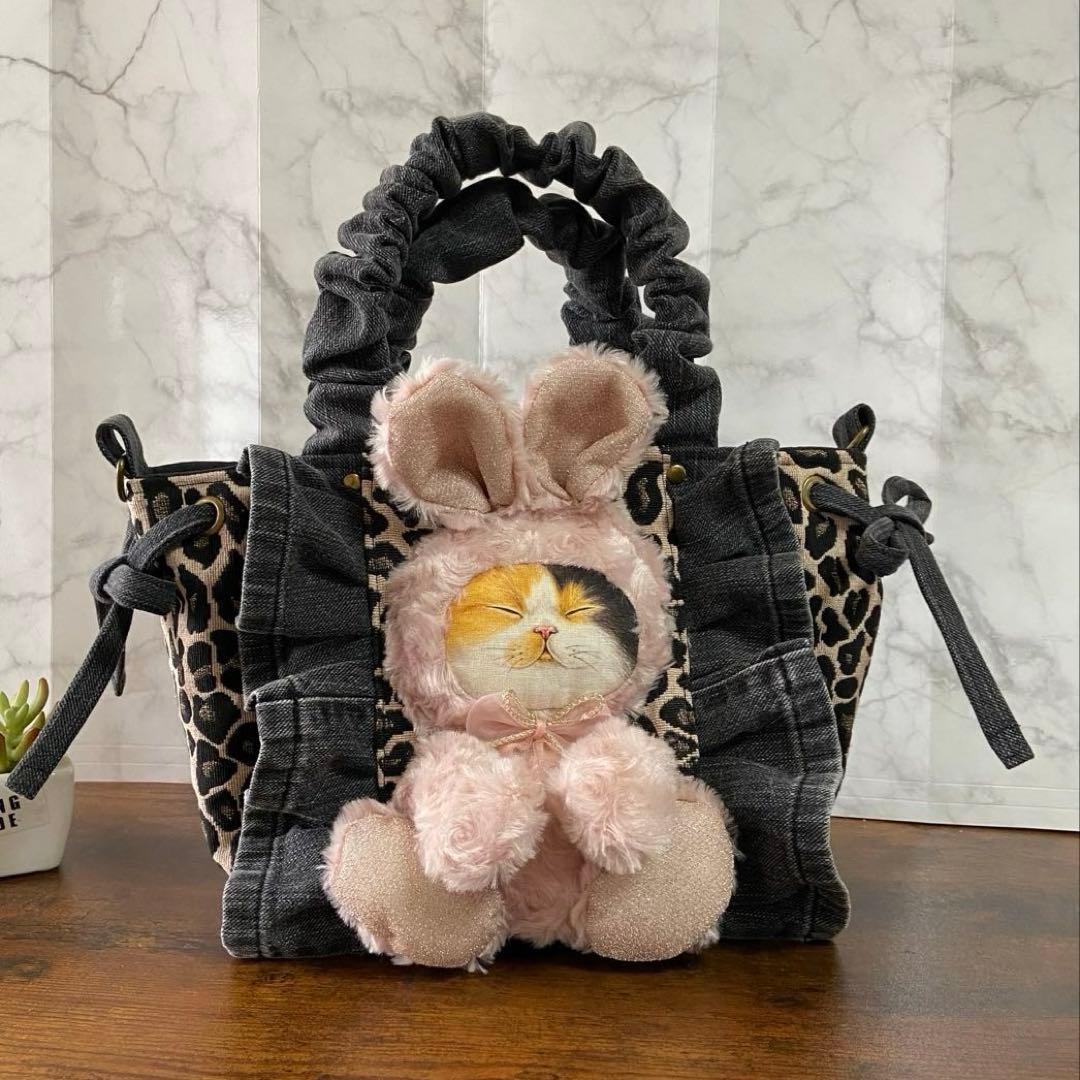 ね*】様 コヤンイサムチョン デニムリメイク【トートバッグ】 フリルバッグ ハン