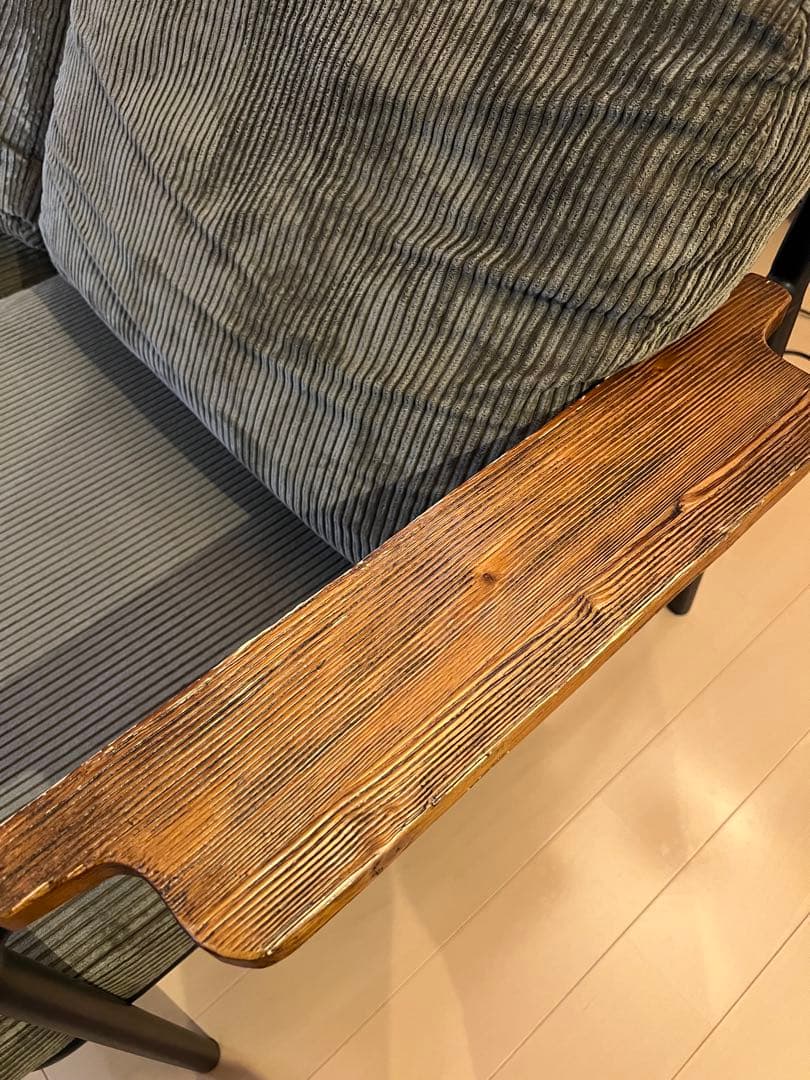 2人掛けソファ　おしゃれ コーデュロイ ヴィンテージ モダンデコ