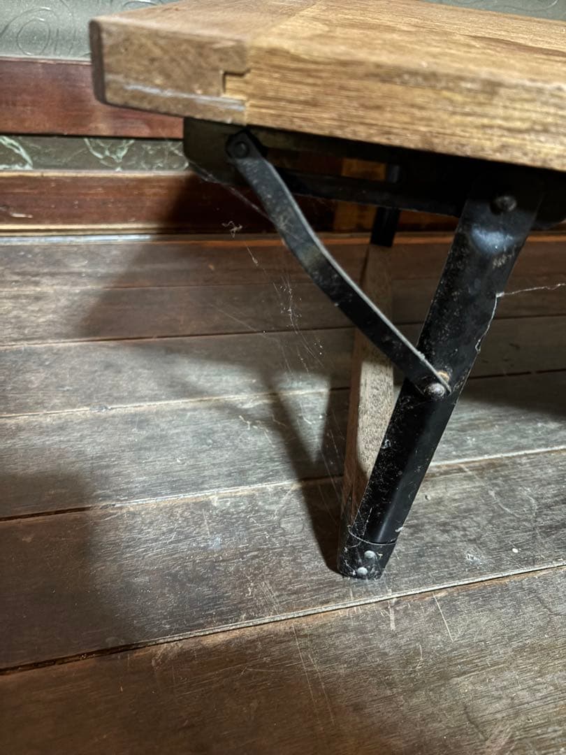 アンティーク木製折りたたみテーブル