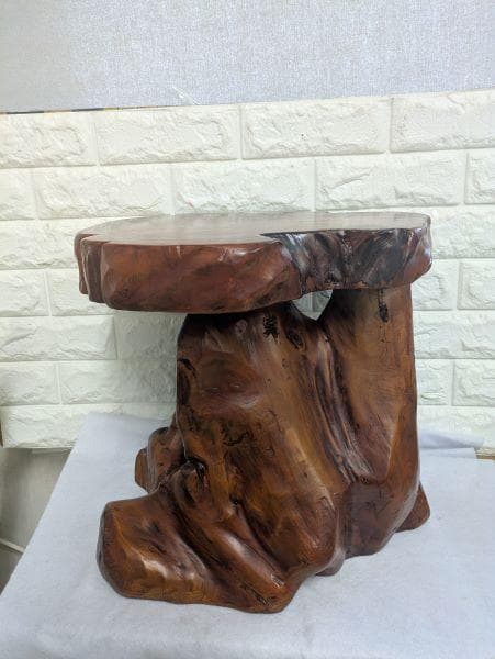 Y【中古】屋久杉？ 盆栽台　足付花台　華台　飾り台　鉢置き　テーブル　インテリア