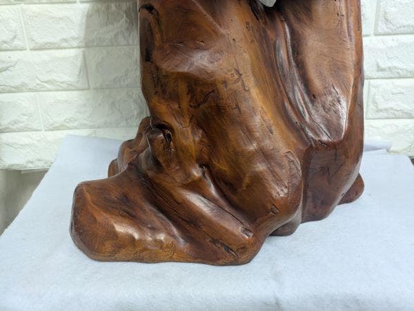 Y【中古】屋久杉？ 盆栽台　足付花台　華台　飾り台　鉢置き　テーブル　インテリア