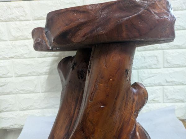 Y【中古】屋久杉？ 盆栽台　足付花台　華台　飾り台　鉢置き　テーブル　インテリア