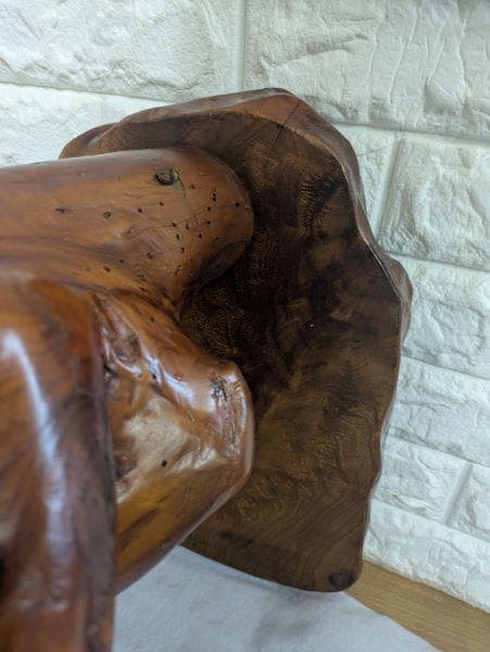 Y【中古】屋久杉？ 盆栽台　足付花台　華台　飾り台　鉢置き　テーブル　インテリア