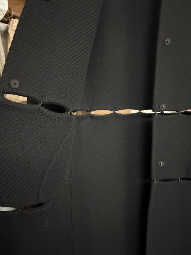 PRADA プラダ ウール100% コート サイズ38 薄手 ブラック レア品