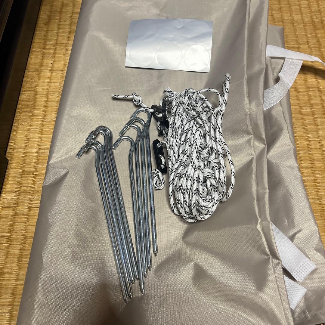FIELDOOR フィールドア タープテント ライトベージュ センターロック式