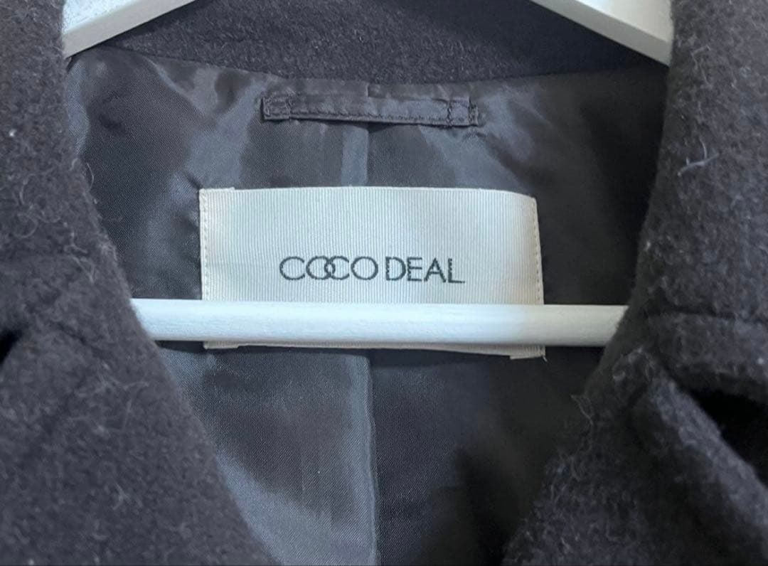 COCODEAL ウールトレンチデザインコート 焦げ茶 ブラウン ダークブラウン